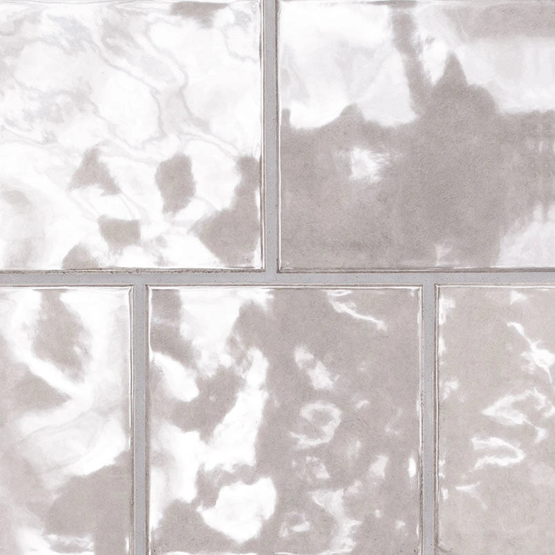 Renzo Sterling 5x5 Glossy Ceramic Tile for Backsplashes