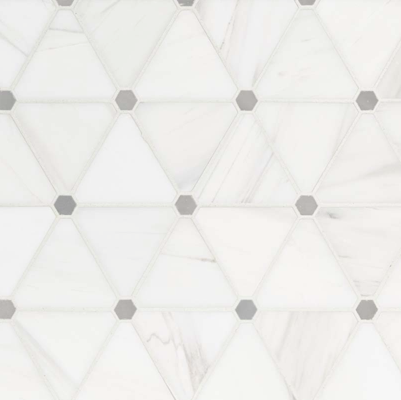 BIANCO DOLOMITE PINWHEEL MOSAIC