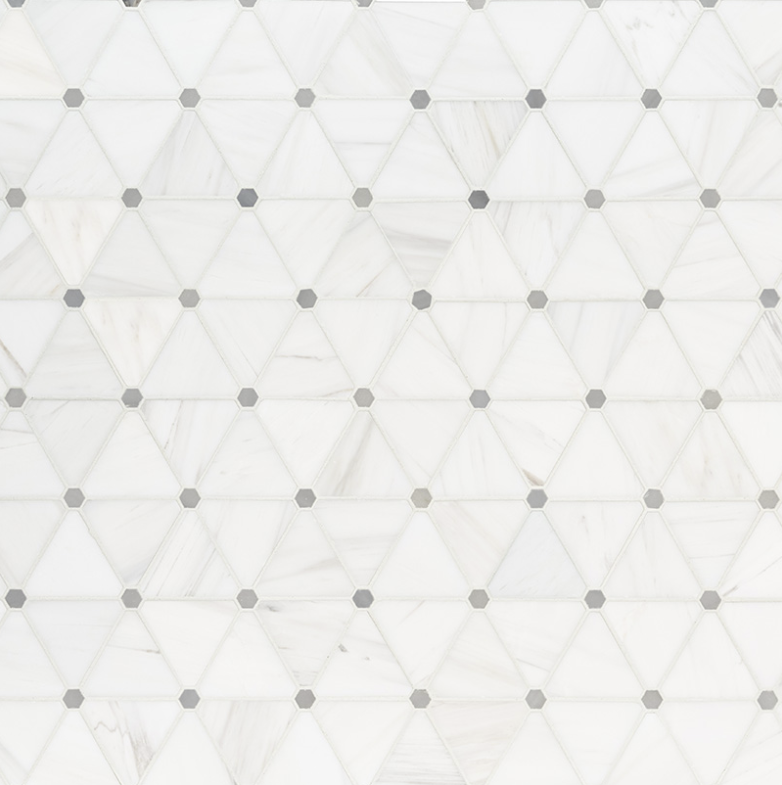 BIANCO DOLOMITE PINWHEEL MOSAIC