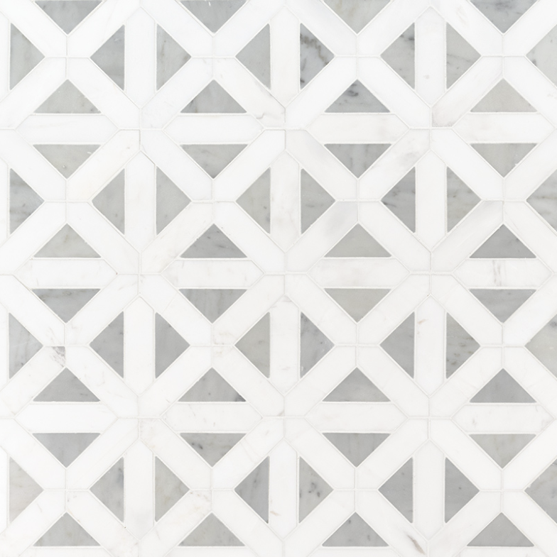 BIANCO DOLOMITE GEOMETRICA MOSAIC