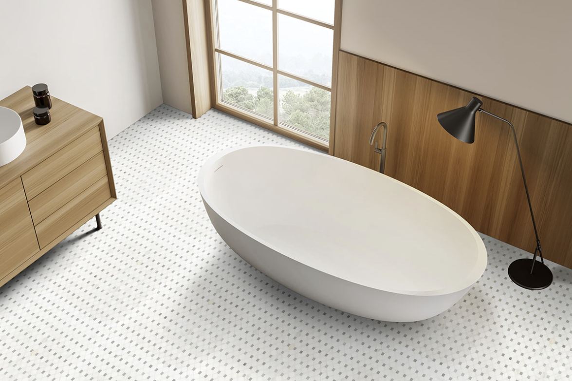 BIANCO DOLOMITE DOTTY MOSAIC
