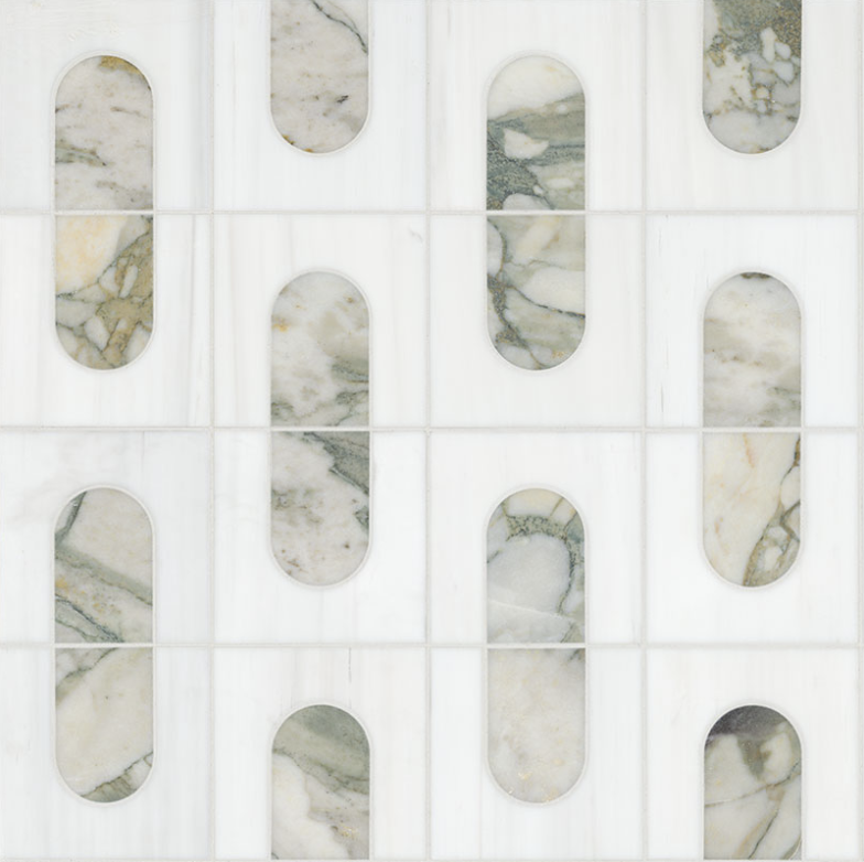 Bianco Dolomite Moderno Polished Mosaic