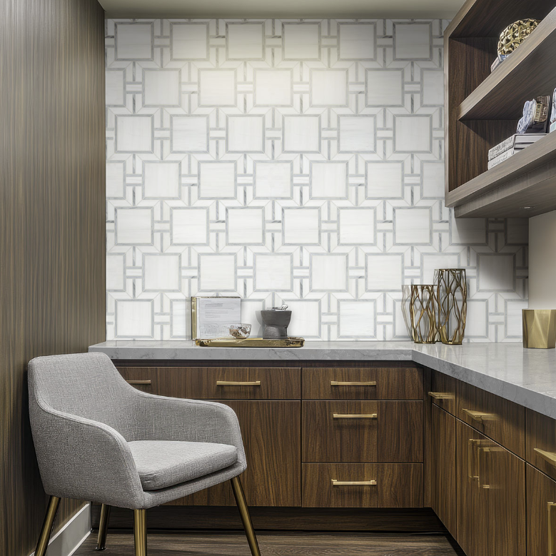 Bianco Dolomite Alana Polished Mosaic