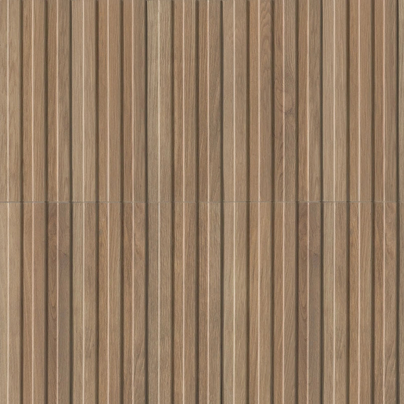 Sinfonia Hip Hop Camel Fluted Matte Porcelain Tile