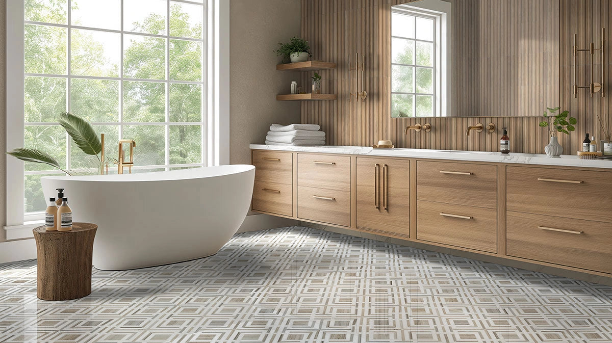 Sinfonia Hip Hop Camel Fluted Matte Porcelain Tile