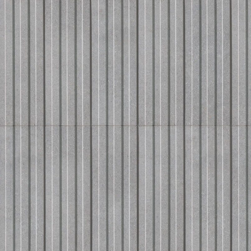 Sinfonia Hip Hop Ceniza Fluted Matte Porcelain Tile