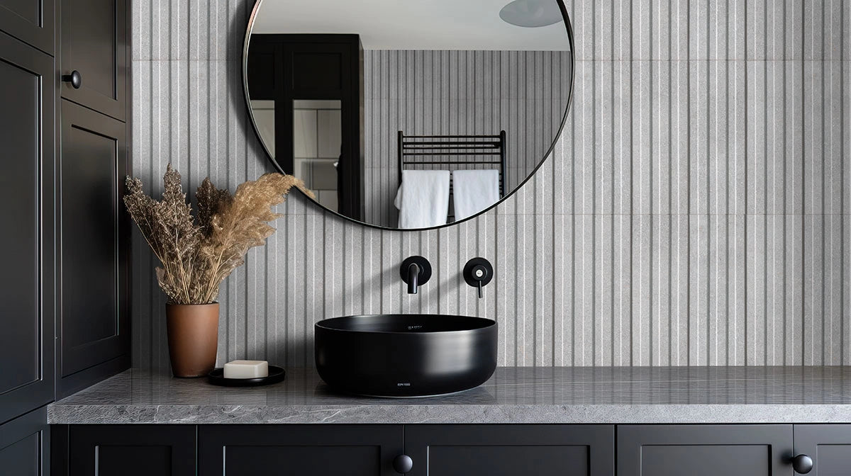 Sinfonia Hip Hop Ceniza Fluted Matte Porcelain Tile