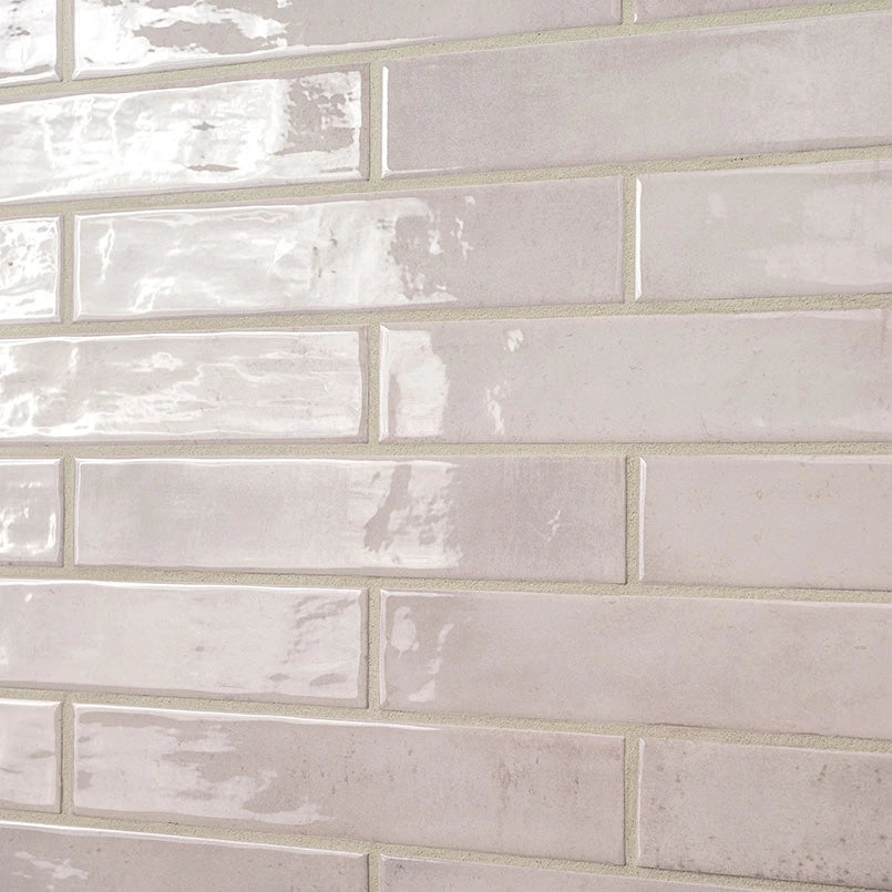 Stella Blush 2x10 Glossy Ceramic Tile For Bathroom Walls