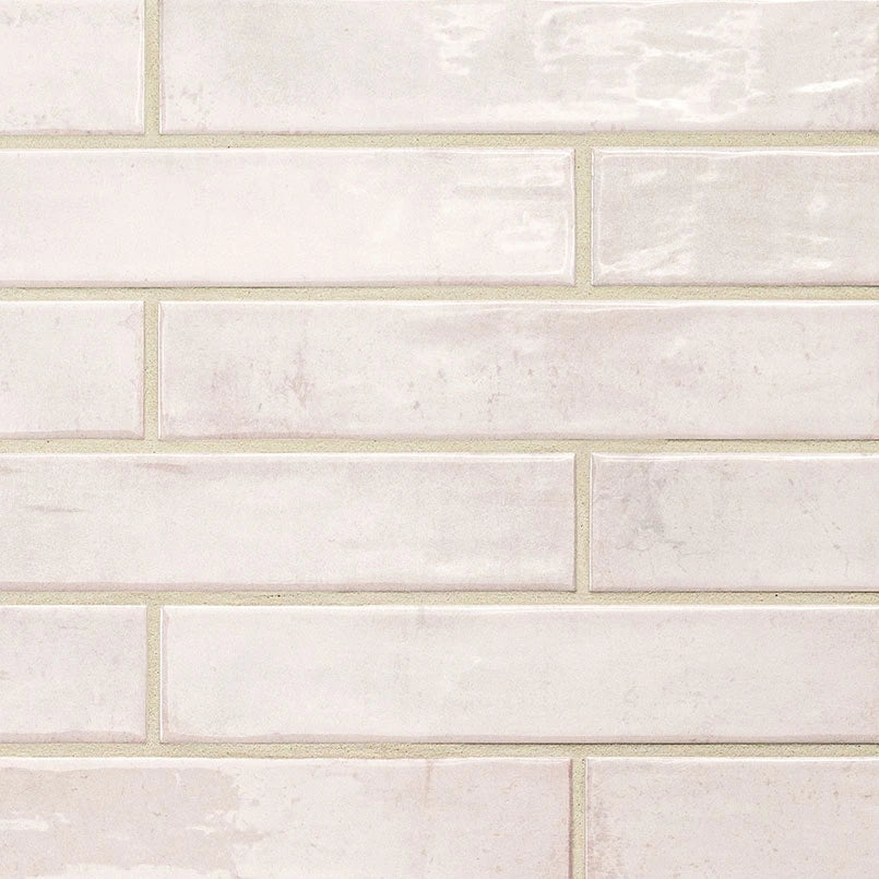Stella Blush 2x10 Ceramic Tile – Glossy Finish for Delicate Rose-Toned Wall Accents