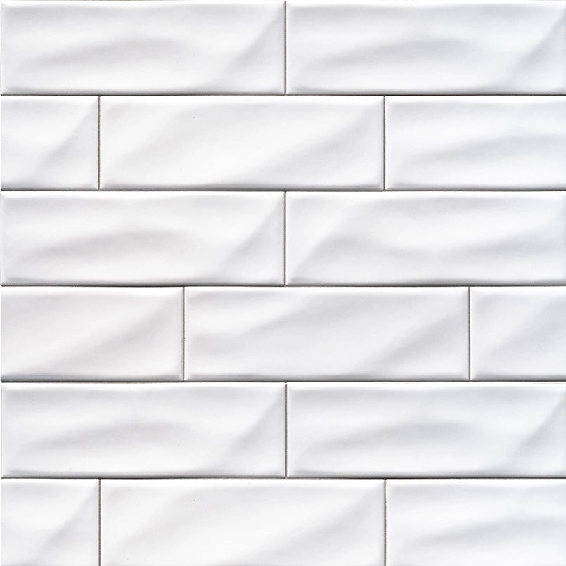 Whisper White 4x12 Glazed Handcrafted Ceramic Subway Wall Tiles