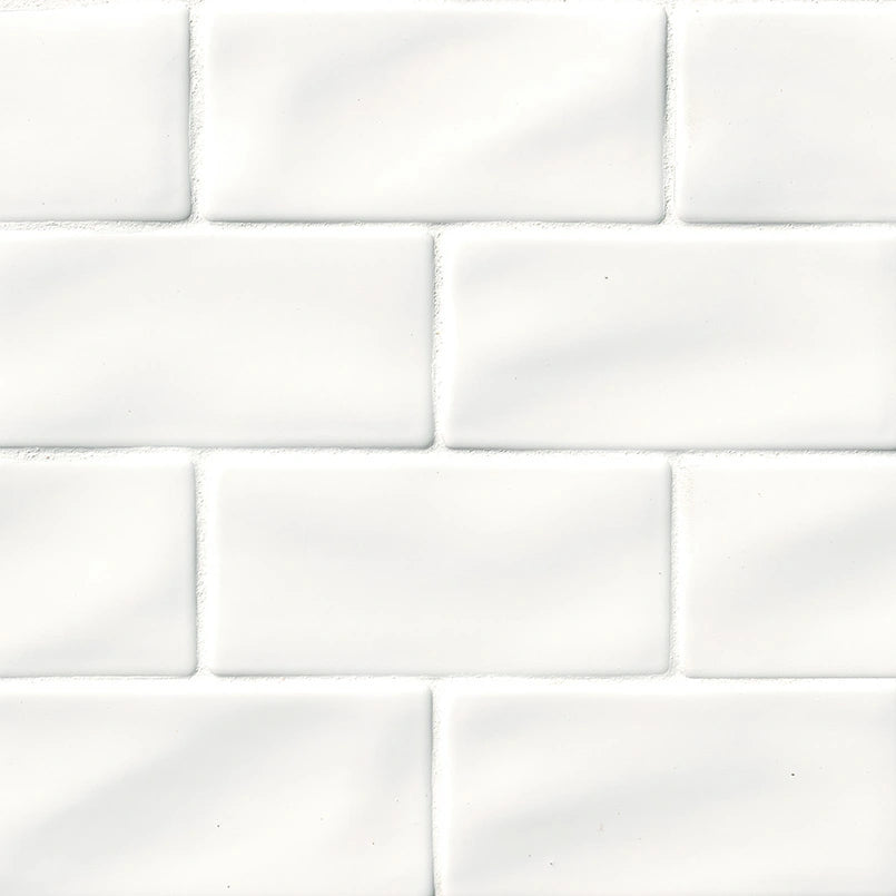 Whisper White 3x6 Ceramic Tiles for Kitchen Backsplashes