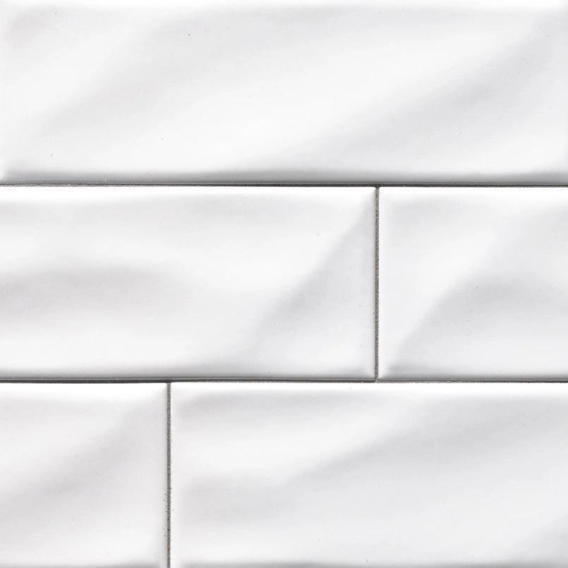 Whisper White 4x12 Glazed Handcrafted Ceramic Subway Wall Tiles