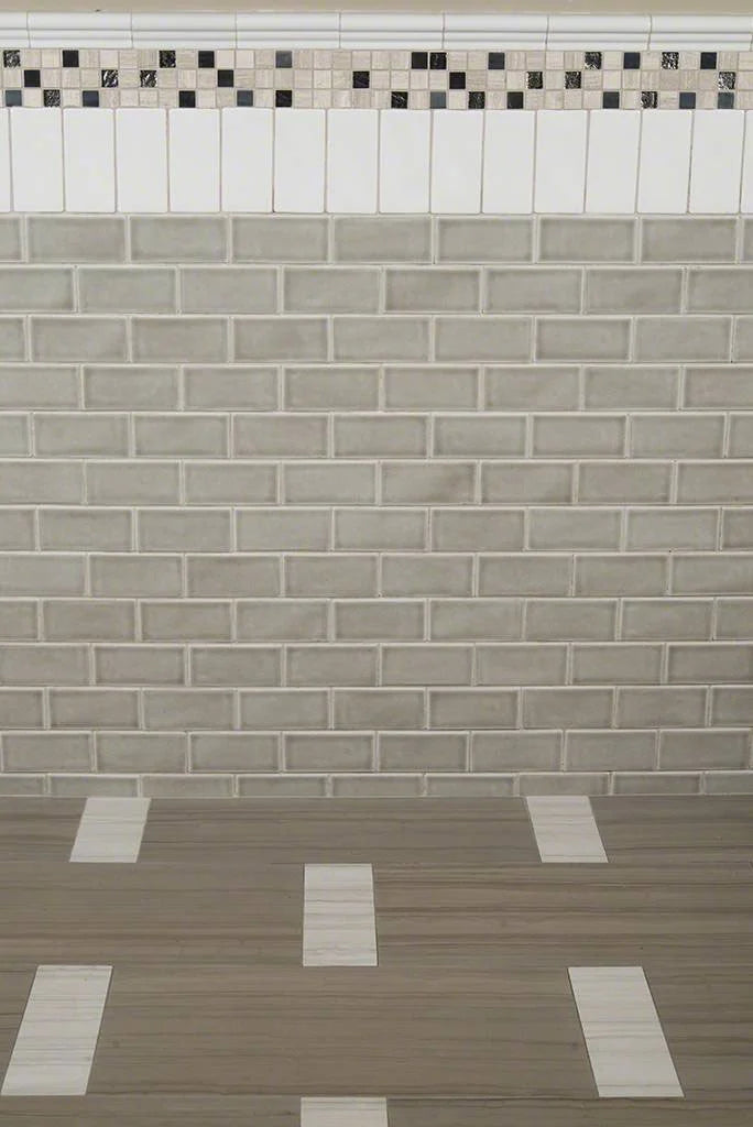 Whisper White 3x6 Ceramic Tile – Glossy Beveled Finish for Backsplashes, Shower Walls & Fireplace Surrounds