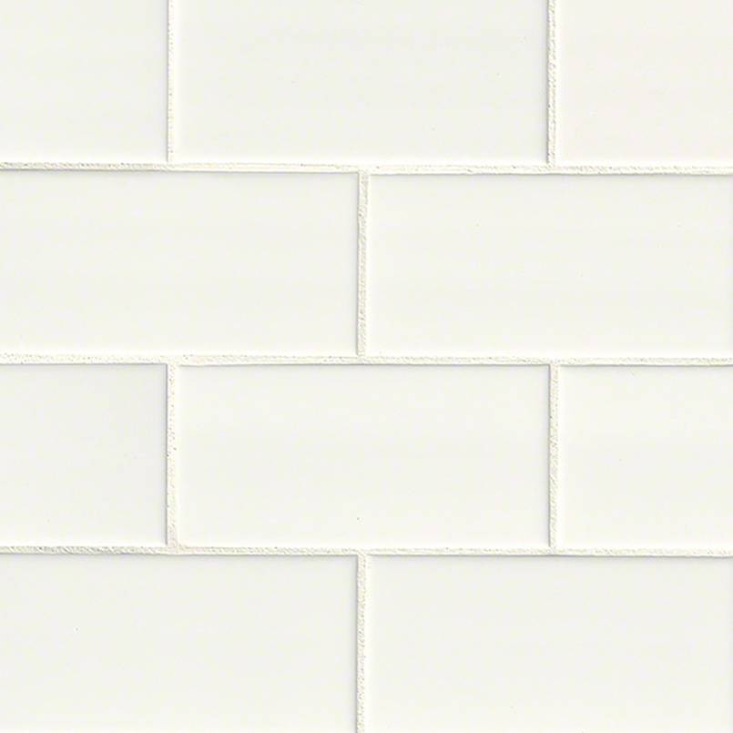 White Glossy 3x6 Porcelain Subway Shower Wall Tiles