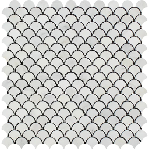 Dragon Scale Pattern Vector Tiles.