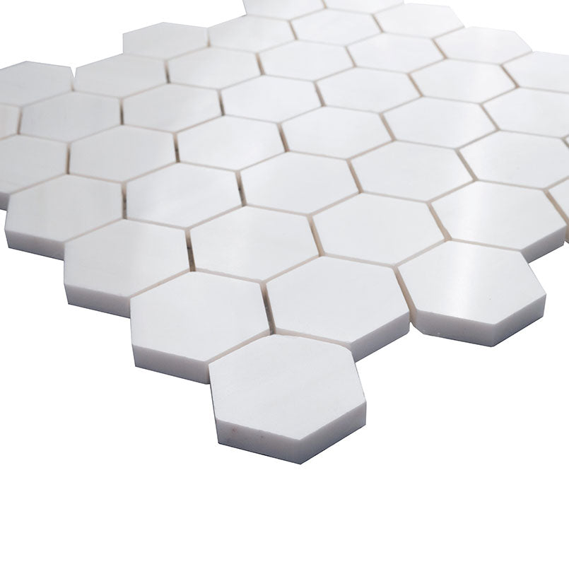Bianco Dolomite 2" Hexagon Mosaic Tile - Mosaicenter