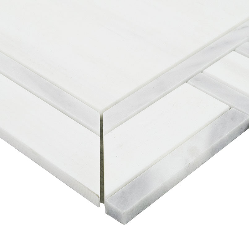 Bianco Dolomite Alana Polished Mosaic - Mosaicenter