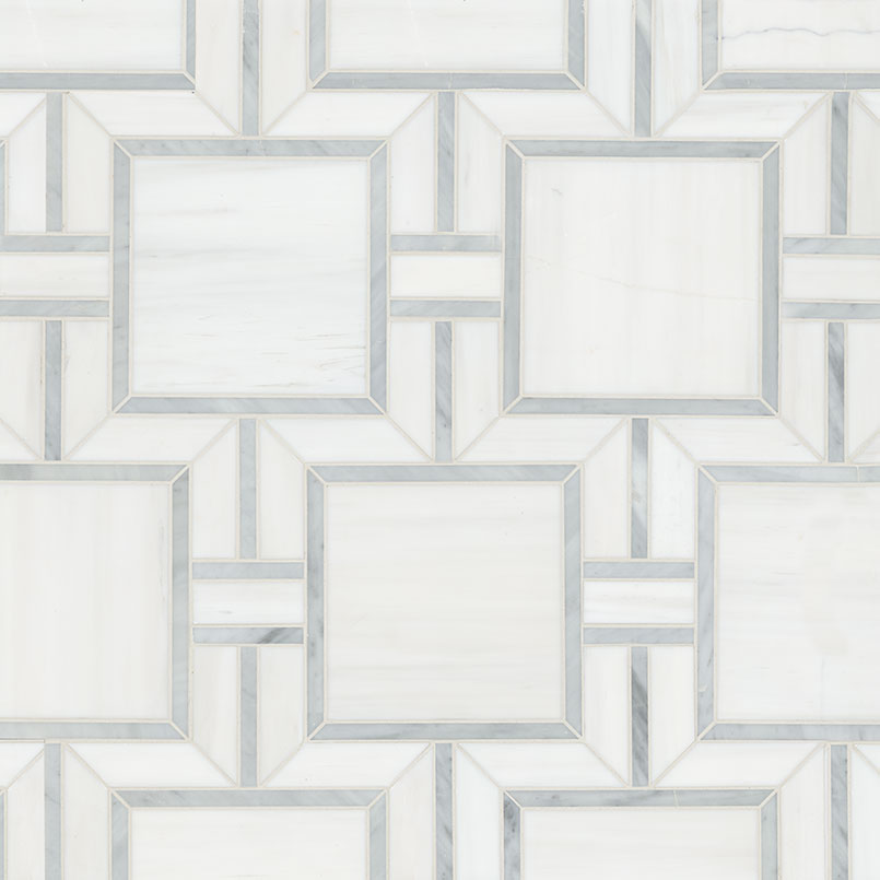 Bianco Dolomite Alana Polished Mosaic - Mosaicenter