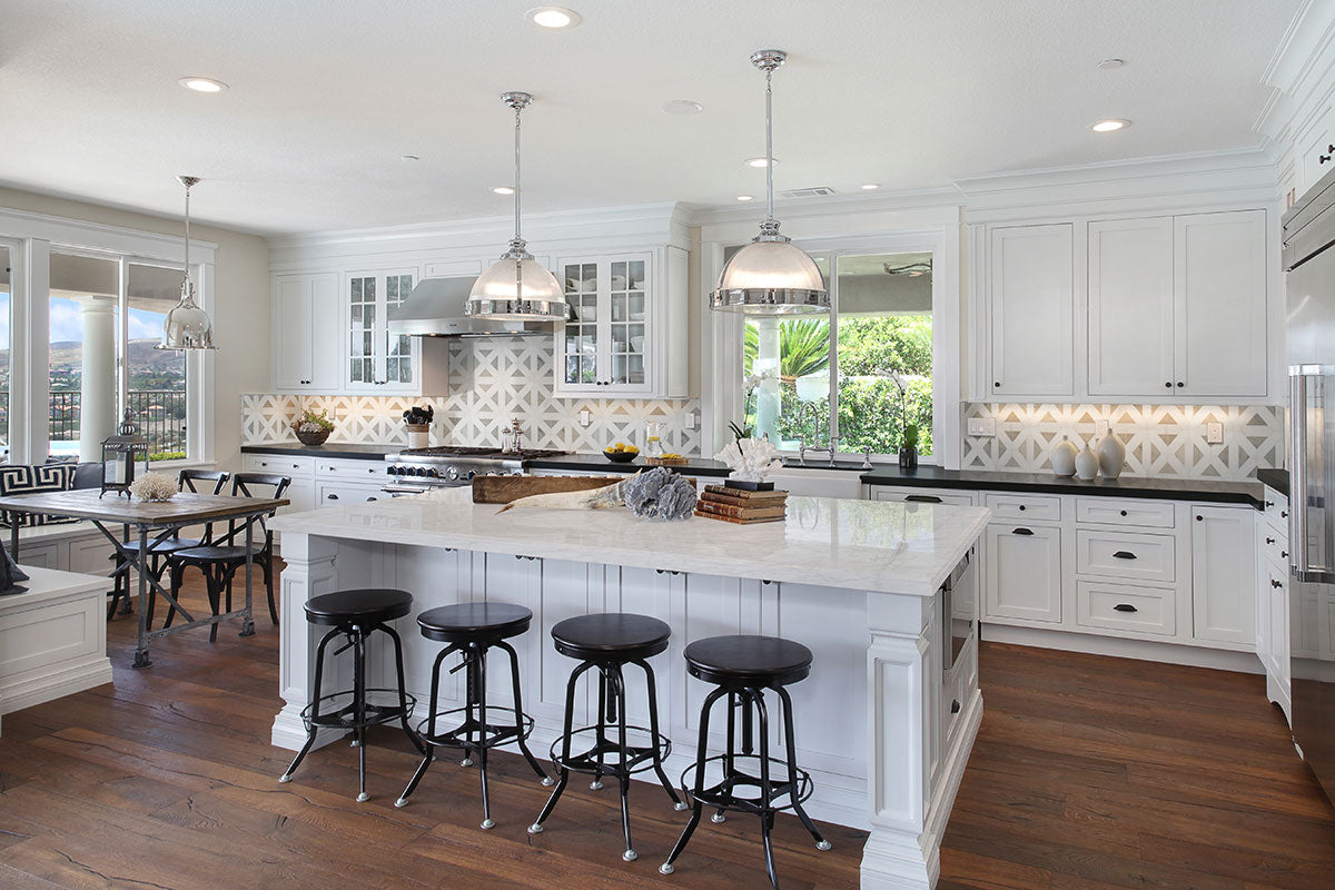 Bianco Dolomite Geometrica Tile - Mosaicenter Backsplash Tile