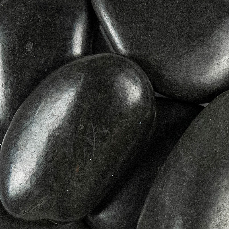 BLACK POLISHED PEBBLES POLISHED Hardscape - Large 2 - 3.5 INCH