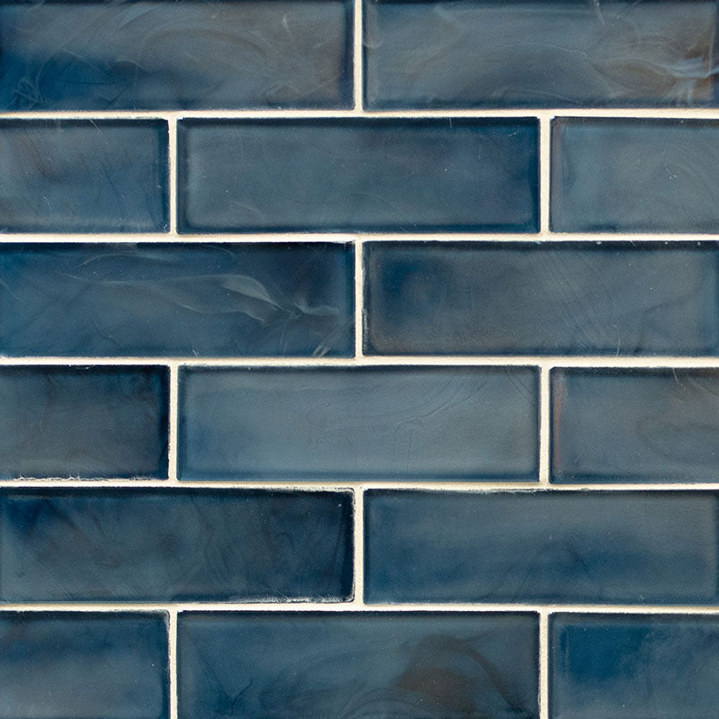 Blue Shimmer Tile 2 x 6 Subway