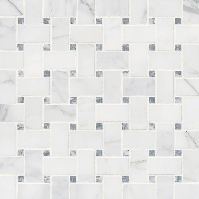 Calacatta Cressa Tile Basketweave