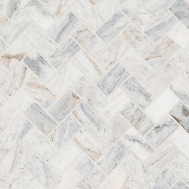 Capri Blue Tile 1 x 2 Herringbone