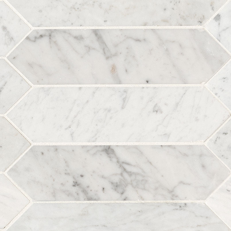 Carrara White Tile 3 x 12 Picket