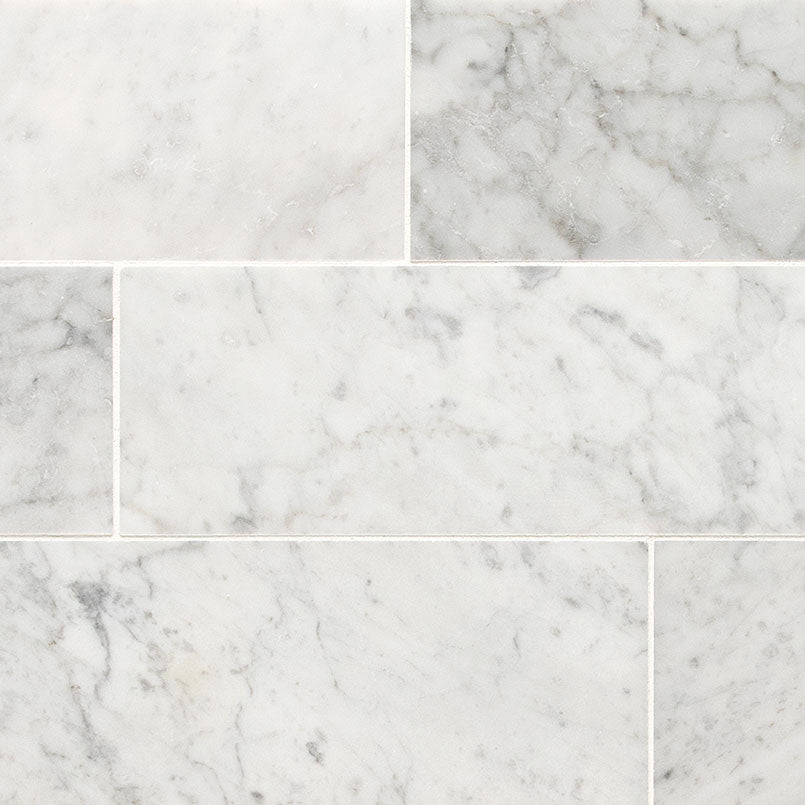 Carrara White Tile Honed 4 x 12