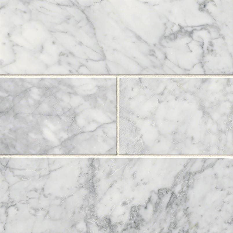 Carrara White Tile Polished 4 x 12