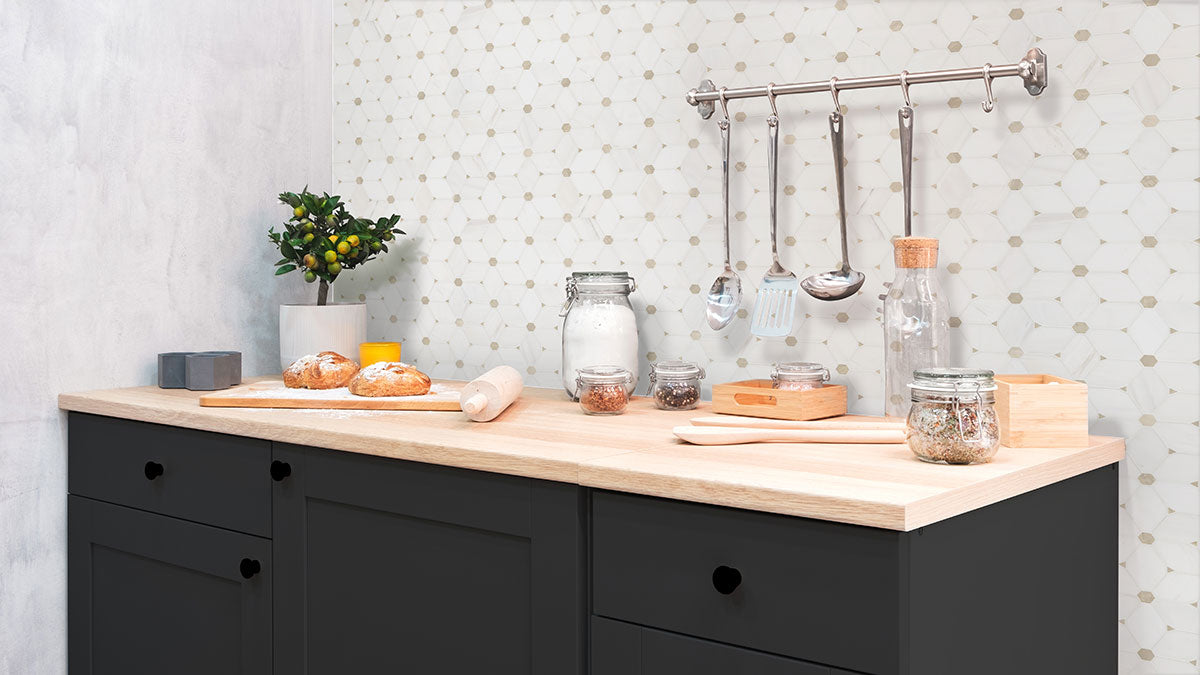 Cecily Pattern Marble Tile - Mosaicenter Backsplash Tile