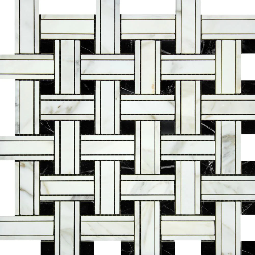 Calacatta Gold Marble Tripleweave Natural Stone.