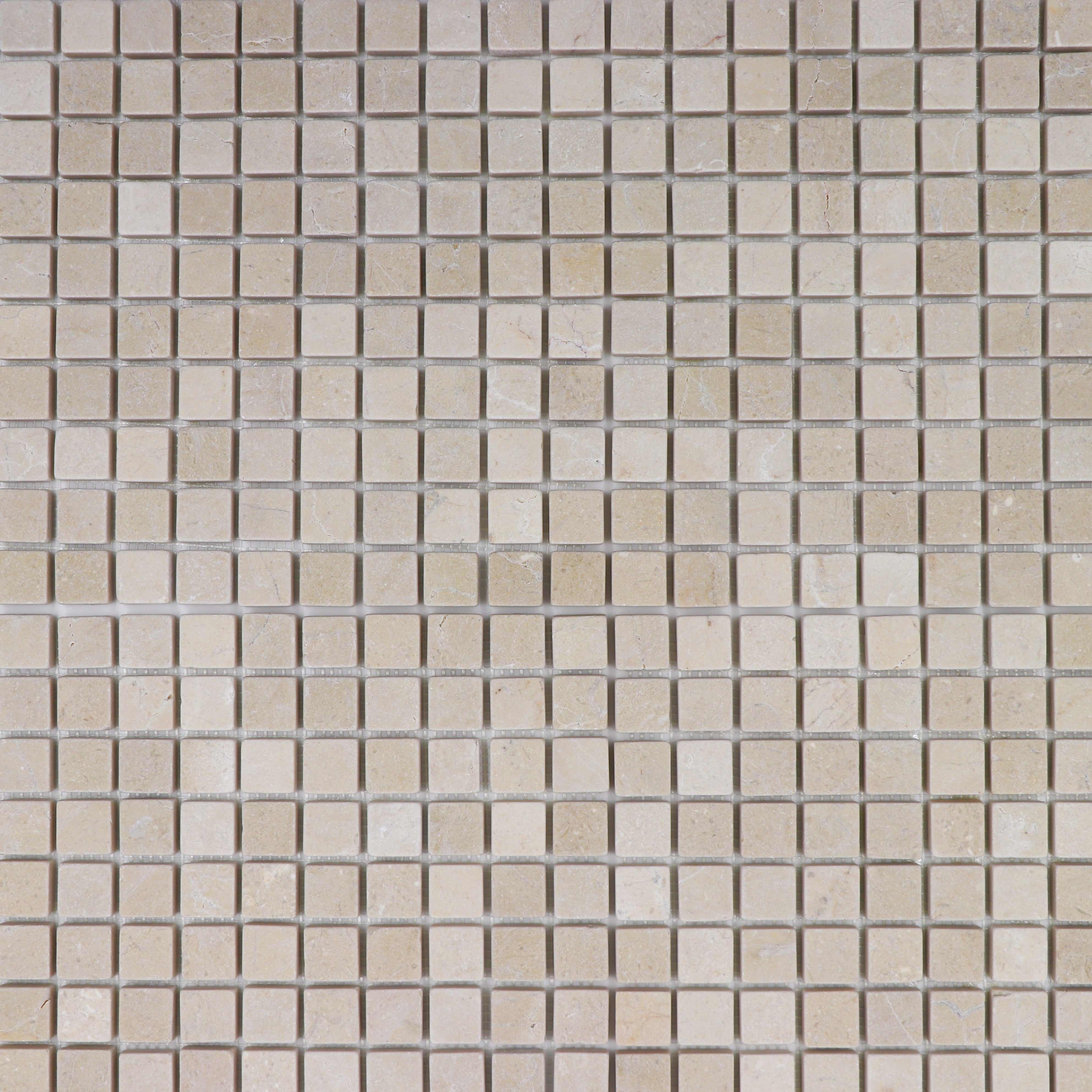 Crema Marfil Marble 1"x1" Tumbled Mosaic