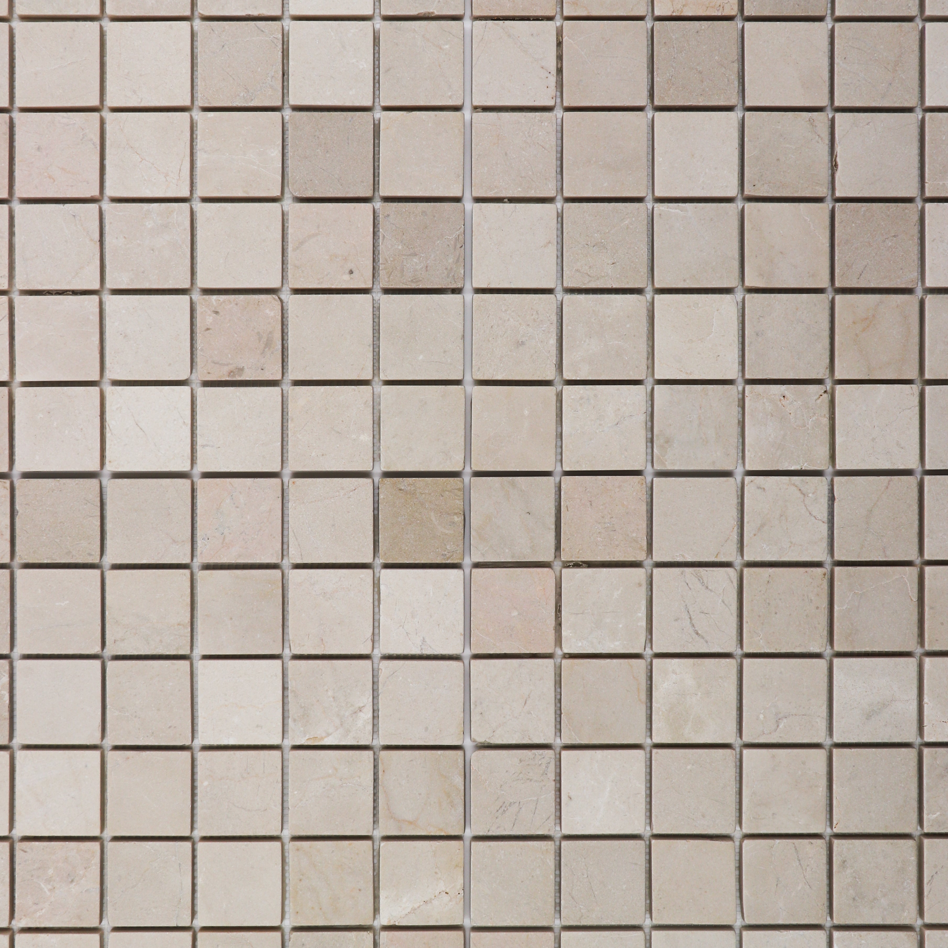 Crema Marfil Marble 2"x2" Tumbled Mosaic