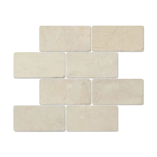 Crema Marfil Marble Tile, Crema Marfil Marble Tile 3 x 6 Tumbled
