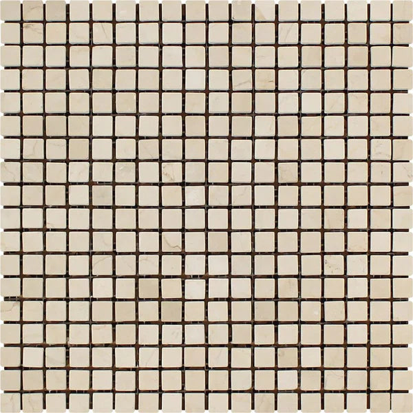 Crema Marfil Marble 5/8 x 5/8 Mosaic Tile