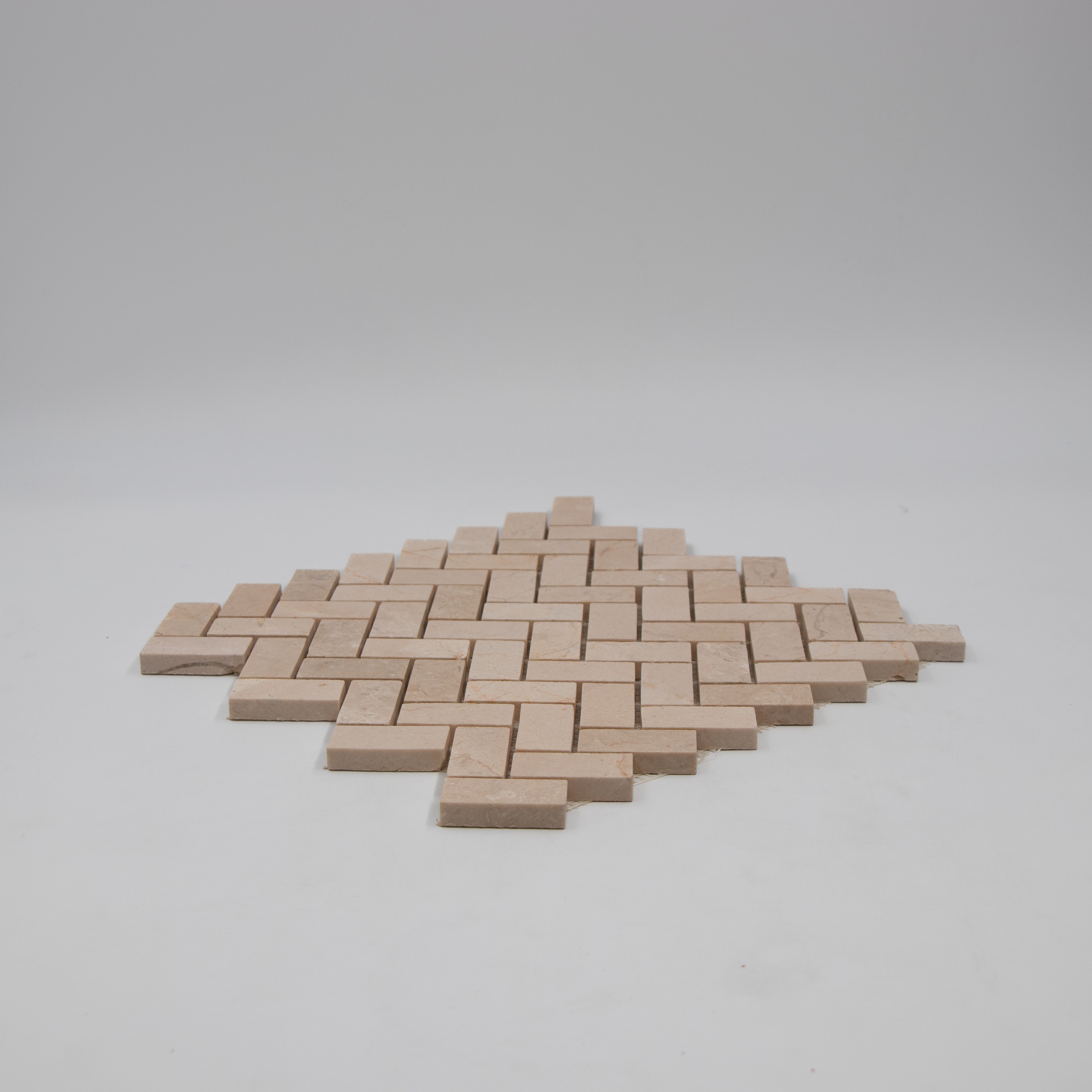 Crema Marfil Marble Herringbone 1"x2" Mosaic