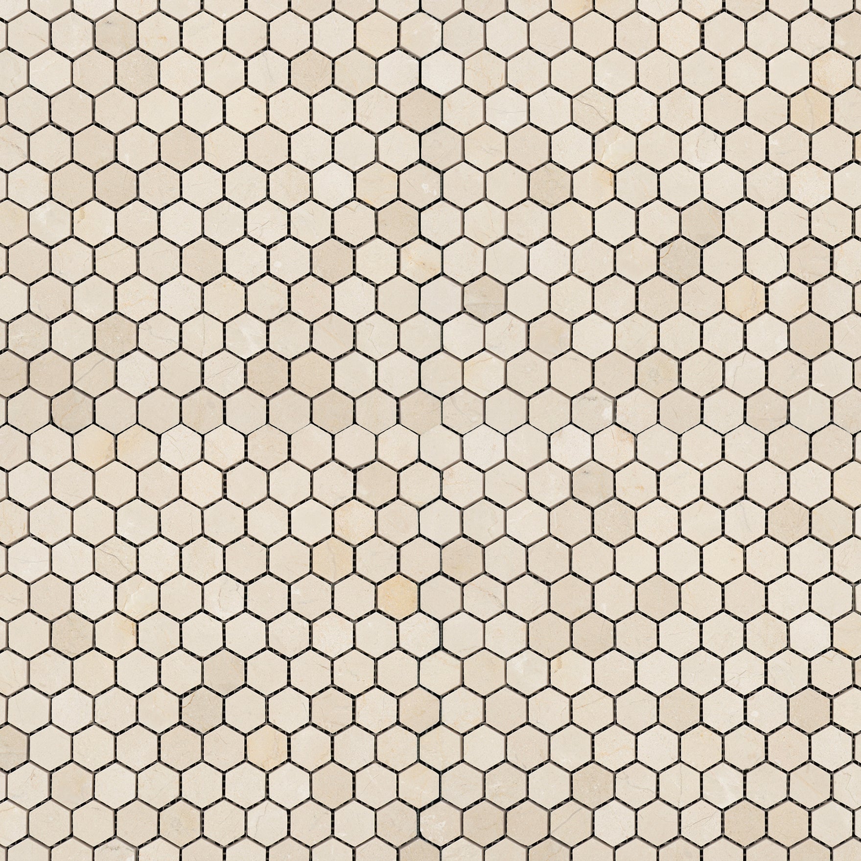 Crema Marfil Marble Hexagon 1" Mosaic