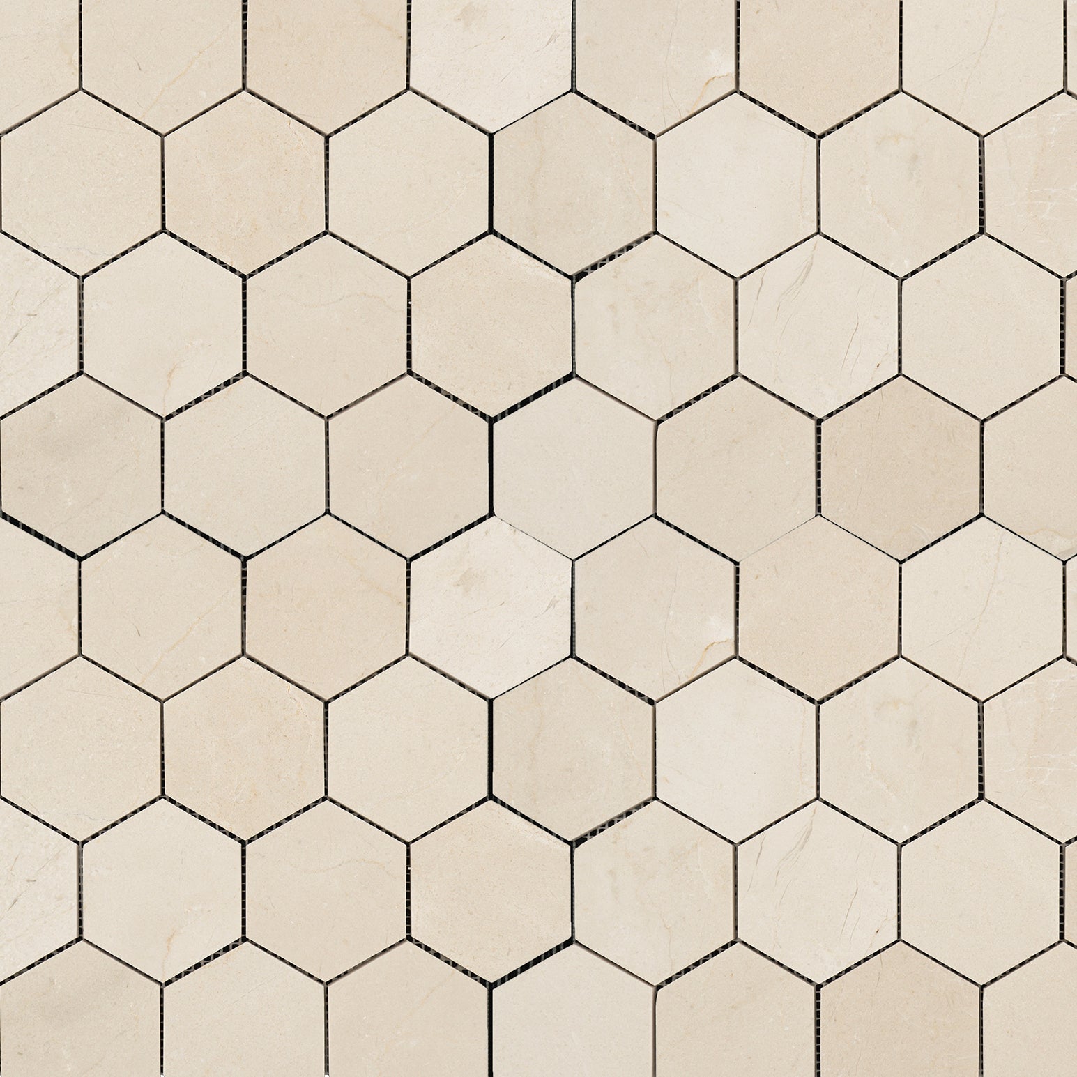 Crema Marfil Marble Hexagon 3" Mosaic