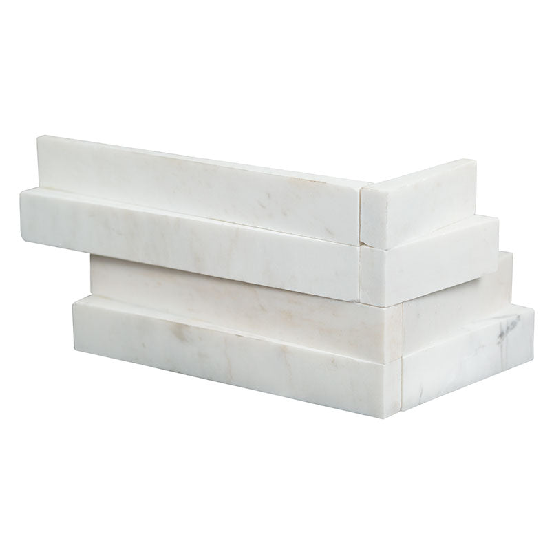 Rockmount Cosmc Wht Spltfac L Crn Ledger Panel 6 x 18 Panel 3D Honed