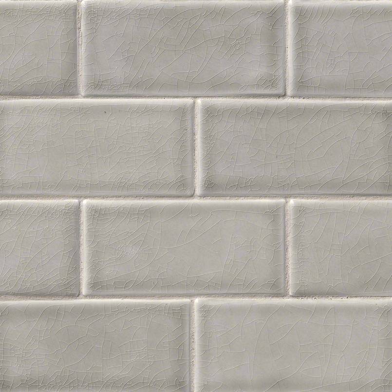 Dove Gray Glazed Handcrafted Tile Glossy 3 x 6