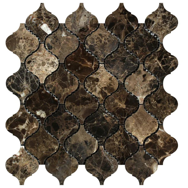 Arabesque Brown Floor Tiles.