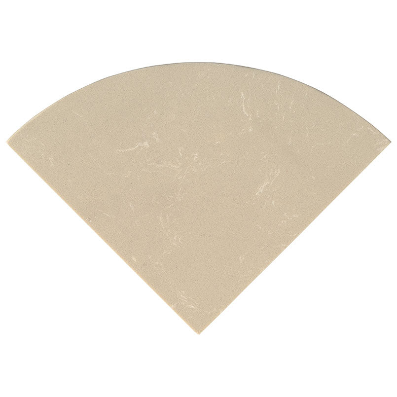 Engr Beige Marble 18" Radius Seat