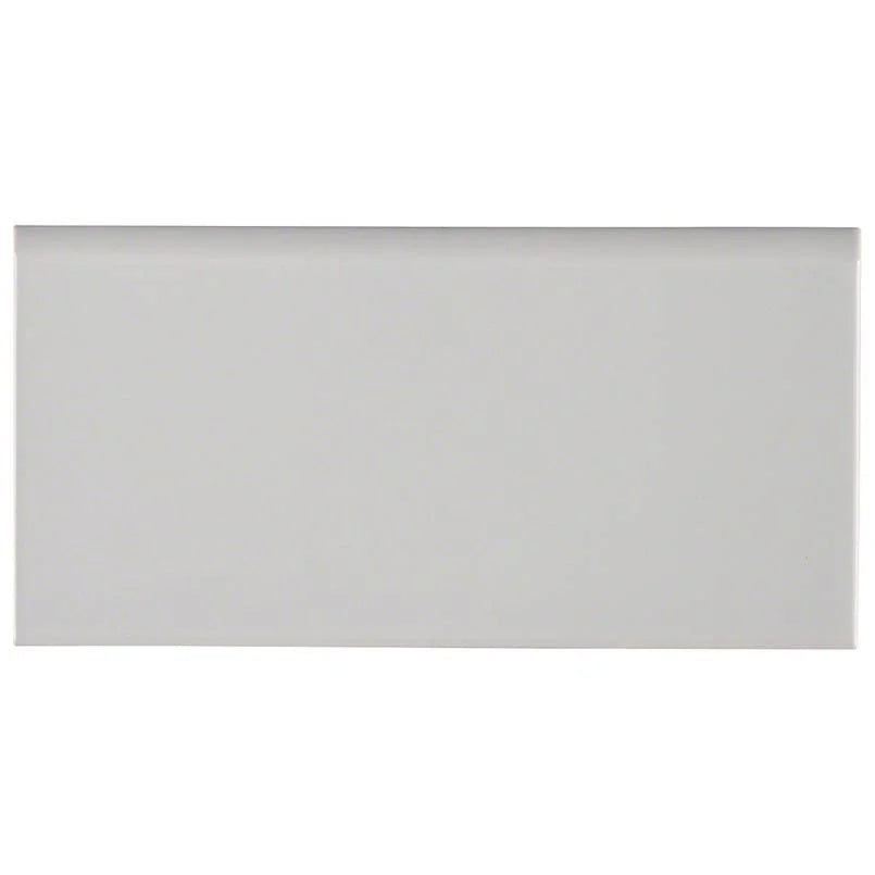 Gray Glossy 3X6 Single Bull Nose Tile Trim