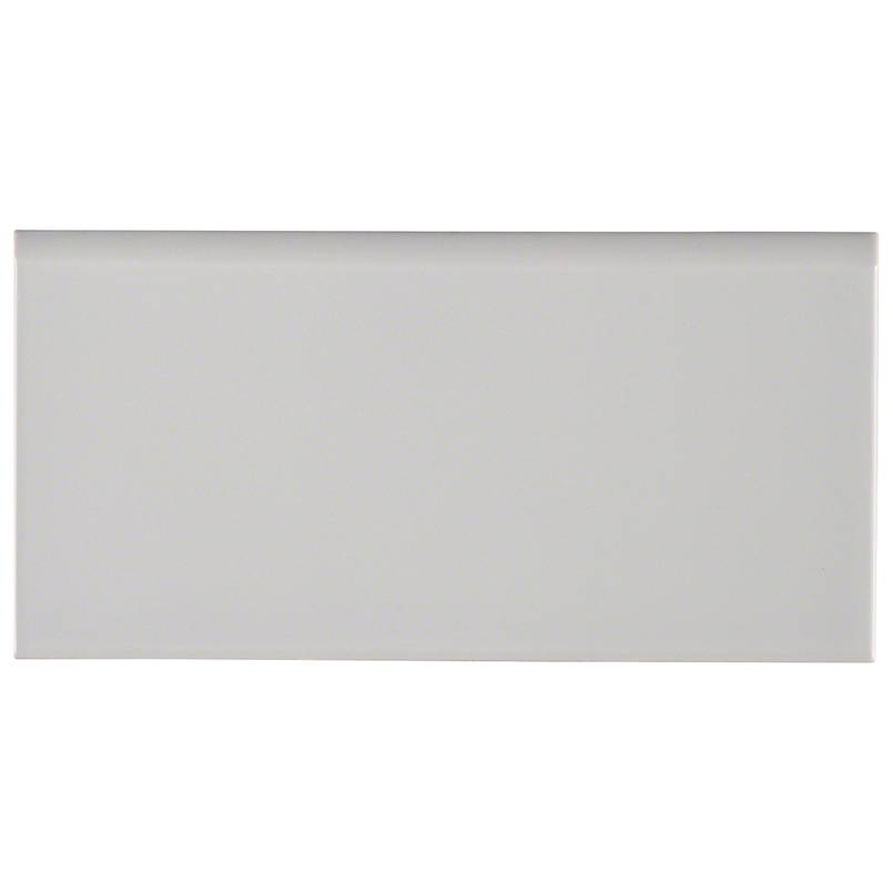 Gray Glossy 3x6 Single Bull Nose