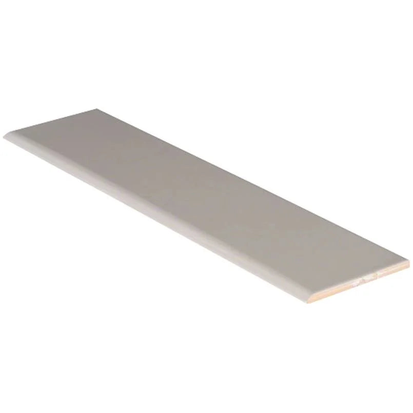 Gray Glossy 4"x16" Bullnose Ceramic Tile – Polished Edge Trim for Backsplashes, Shower Walls & Wainscot Borders