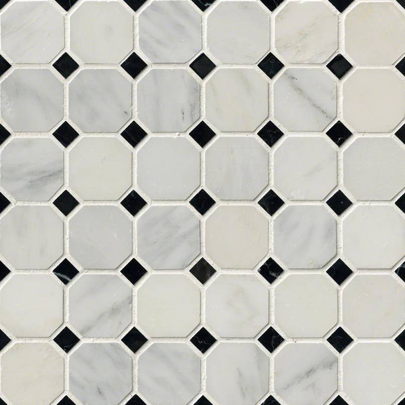 Greecian White Tile Octagon