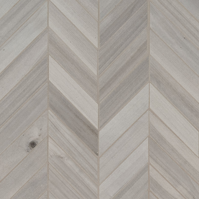Havenwood Platinum Tile 12 x 15 Chevron Mosaic
