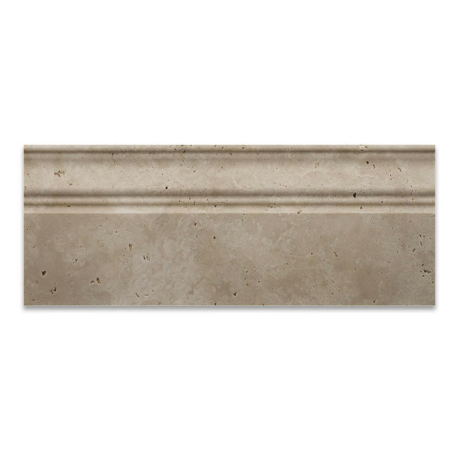 Ivory Honed and Unfilled 5"x12" Baseboard