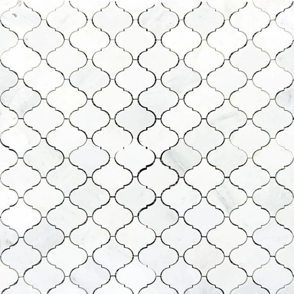 Asian Statuary Marble Lantern Mosaic